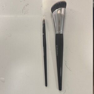 Sephora Silver and Black Makeup Brush Duo